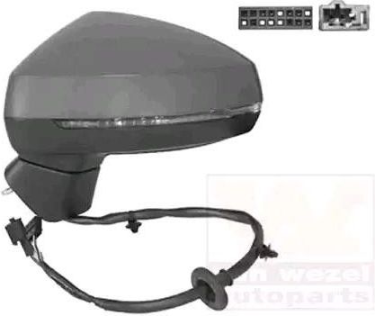 VAN WEZEL Buitenspiegel AUDI 0335827 8V0857535E,8V1857409AA9B9,8V1857409G Zijspiegel,Spiegel,Achteruitkijkspiegel,Autospiegel,Dodehoekspiegel
