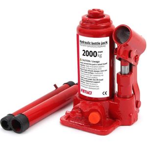 AMiO - HBJ-2T - Potkrik - Rood - Draagvermogen 2 ton - Hefhoogte 148 mm