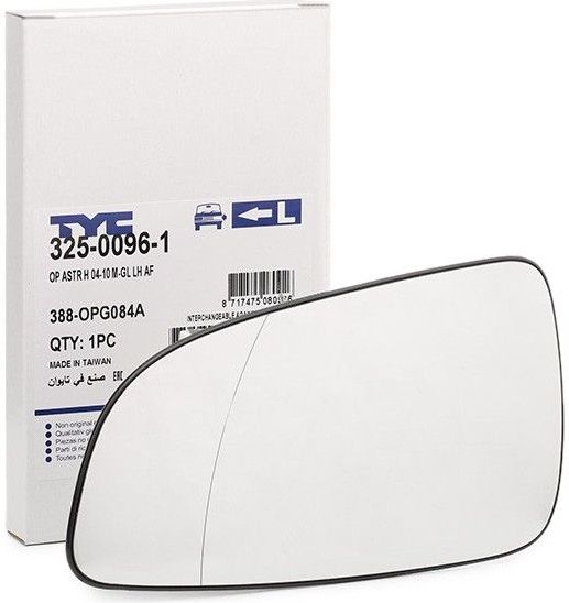 TYC Spiegelglas OPEL 325-0096-1 13141989,6428200 Dodehoekspiegel,Spiegelglas, buitenspiegel