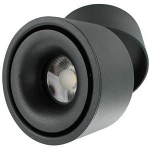 LED opbouwspot 5Watt rond kantelbaar ZWART dimbaar