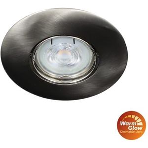 Philips LED spot kantelbaar GU10 2.6Watt rond NIKKEL dimbaar Warm Glow