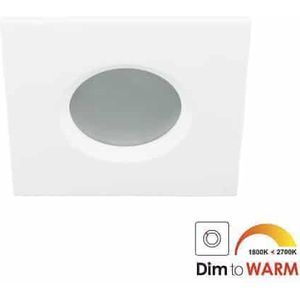 LED spot WIT GU10 7Watt vierkant IP65 dimbaar