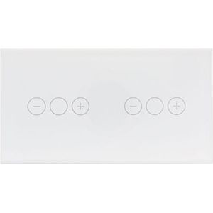 Rome Touch wit-glas dubbele LED dimmer combinatie compleet - 2draads