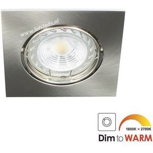 LED spot kantelbaar GU10 7Watt vierkant dimbaar