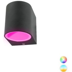 Smart wandlamp LED 1x4Watt ZWART 230Volt IP44 dimbaar