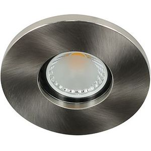 LED spot Mr16 COB 5Watt rond NIKKEL IP65 dimbaar (12 Volt)
