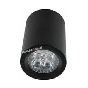 LED opbouwspot Malta 4Watt rond ZWART dimbaar
