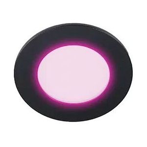Mondo ondiepe mini inbouwspot - White & Color - rond ZWART 3Watt IP65 - Zigbee 3