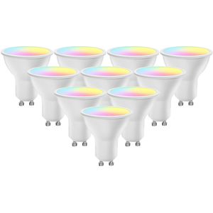 Set 10x GU10 Smart LED lamp 5Watt RGBW WIFI