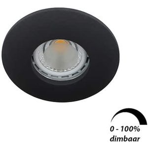 LED spot Calisto GU10 6Watt rond ZWART IP65 dimbaar