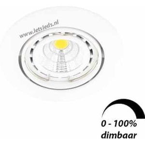 LED spot WIT kantelbaar GU10 6Watt rond dimbaar