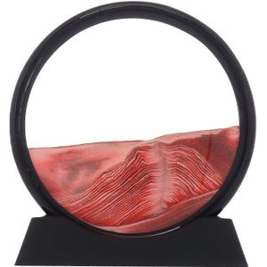 Zandkunst - Rood - Bewegende Zandloper