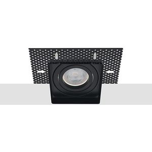 Philips LED trimless spot kantelbaar GU10 4-50Watt vierkant ZWART dimbaar