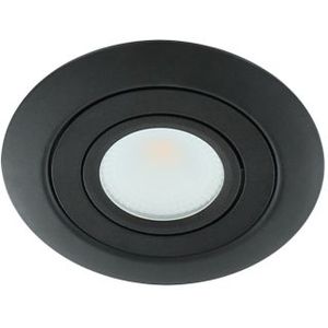 LED spot XL kantelbaar 5Watt rond ZWART IP65 dimbaar