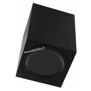Opbouwspot armatuur LED vierkant ZWART