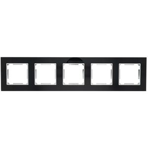 Vijfvoudig afdekraam Nero Deluxe Glas zwart