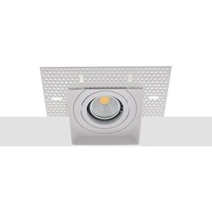 LED trimless spot kantelbaar GU10 COB 5Watt vierkant WIT dimbaar