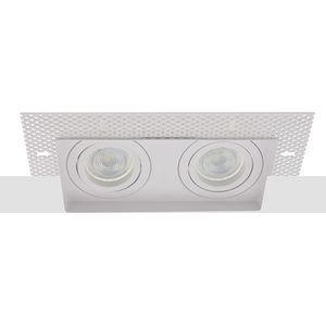 Philips LED trimless spot kantelbaar GU10 3.7Watt dubbel vierkant WIT dimbaar