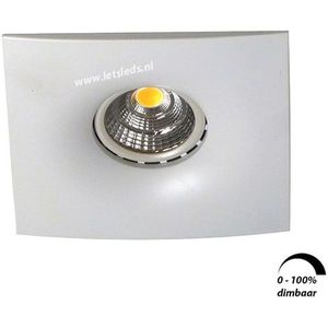 LED spot GU10 6Watt vierkant WIT dimbaar