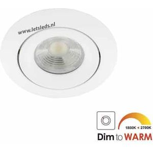 LED spot GU10 7Watt COB rond WIT dimbaar