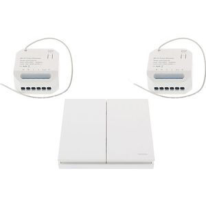 Wifi draadloos, dubbele micro dimmer module 150W + dubbele afstandsbediening WIT