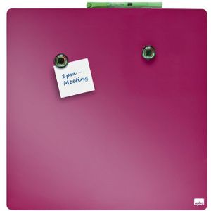Whiteboard Nobo tegel 36x36cm roze magnetisch