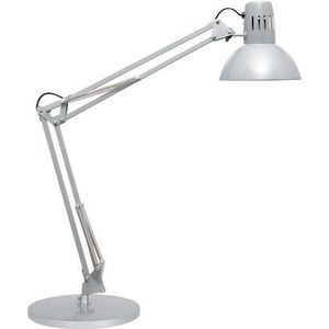 Bureaulamp MAUL Study voet excl.LED lamp E27 zilver