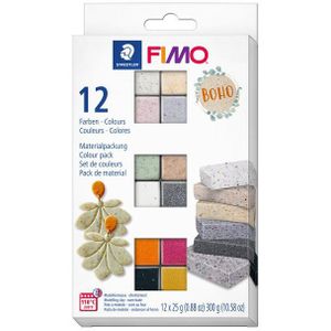 Klei Fimo effect colour pak à 12 Boho kleuren