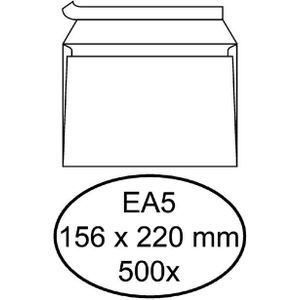 Envelop Hermes bank EA5 156x220mm zelfklevend wit doos à 500 stuks