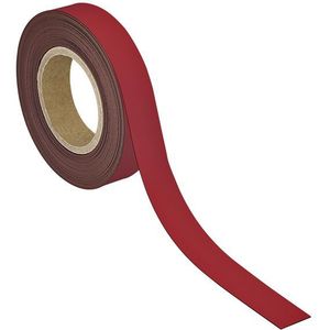 Magneetband MAUL beschrijf- wisbaar 10mx30mmx1mm rood