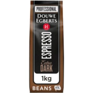 Koffie Douwe Egberts espresso bonen extra dark roast 1kg