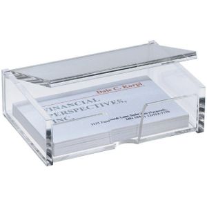 Visitekaartbox Sigel VA112 voor 80 kaarten 90x58mm acryl glashelder