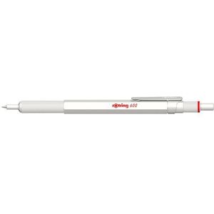 Balpen rOtring 600 parelmoer medium wit