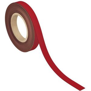 Magneetband MAUL beschrijf- wisbaar 10mx20mmx1mm rood