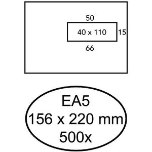 Envelop Quantore 156x220mm venster 4x11cm rechts 500stuks