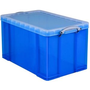 Opbergbox Really Useful 84 liter 710x440x380mm transparant blauw