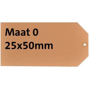 Label HF2 nr0 200gr 25x50mm chamois 1000stuks