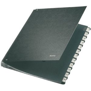 Termijnmap Leitz 1-12 270x18x345mm hardboard zwart