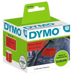 Etiket Dymo LabelWriter naamkaart 54x101mm 1 rol á 220 stuks rood