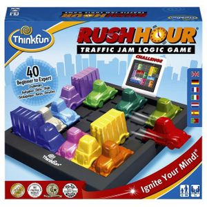 Thinkfun Rush Hour IQ Spel Ravensburger - Ontsnap met de rode wagen uit de verkeersopstopping!