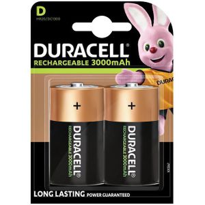 Duracell Rechargeable D 3000mAh batterijen, verpakking van 2