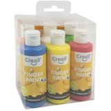 Vingerverf Creall Happy Ingredients 6 kleuren à 80ml