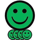 Magneet smiley 50mm emotie blij groen