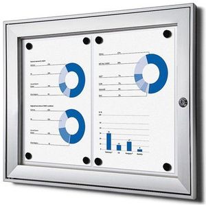 Vitrinebord Quantore luxe 2x A4 zilver