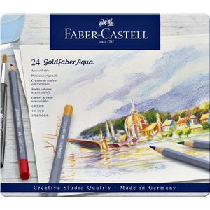 Kleurpotloden Faber-Castell Goldfaber aquarel assorti blik à 24 stuks