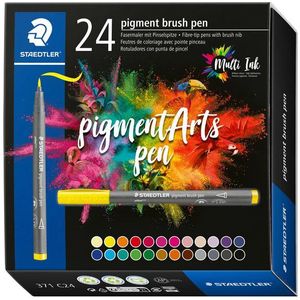 Brushpen Staedtler PigmentArts set à 24 kleuren