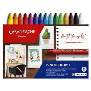 Waskrijt Caran d'Ache neocolor-I 15stuks assorti