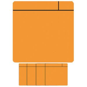 Magneet scrum 75x75mm oranje