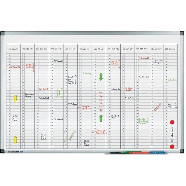 Planbord Legamaster professional jaarplanner hor 90x120cm (kantoor) | € 343  bij Petdirect.nl | beslist.nl
