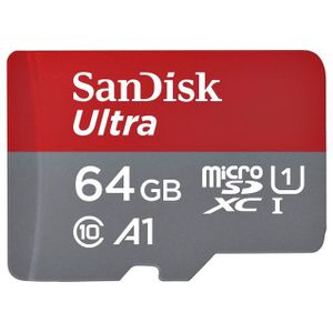 Geheugenkaart Sandisk MicroSDXC Ultra 64GB (140mb/s C10 - SDA UHS-I)